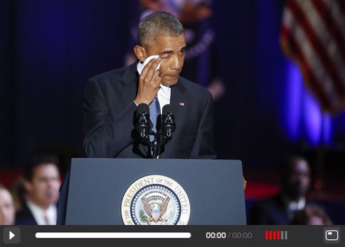 Δύσκολα μπορούσε να κρύψει τη συγκίνησή του ο πρόεδρος