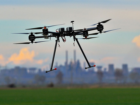 Drone flying in air Drone flying in air