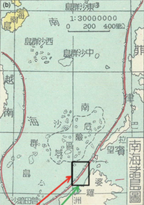 South China Sea-1951 Map-Solid Line Boundary Map