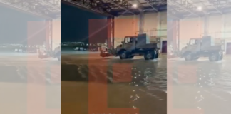 Έγινε λίμνη το υπόστεγο συντήρησης της 112 Πτέρυγας Μάχης στην Ελευσίνα