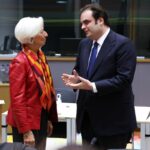 eurogoup; Brussels; finance; ministers of finance; economy; οικονομία; υπουργός οικονομικών; Βρυξέλλες; Γιούρογκρουπ; σύσκεψη; Kyriakos Pierrakakis; Κυριάκος Πιερρακάκης; Κριστίν Λαγκάρντ; Christine Lagarde;